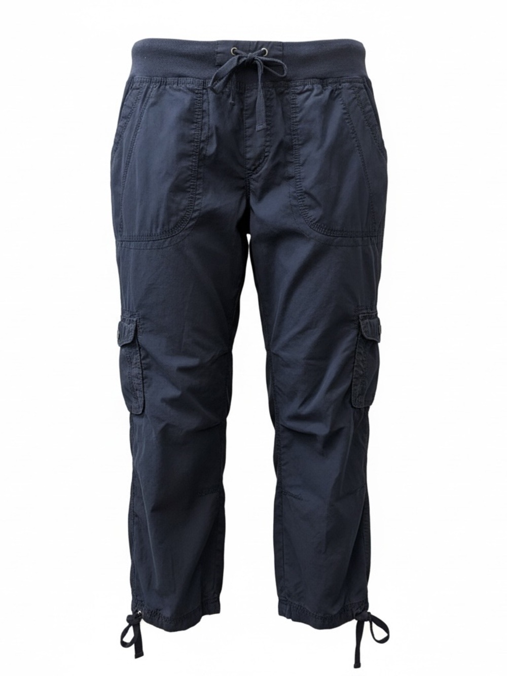 Calvin Klein Dark Blue Cargo Capri Pants with Drawstring - Picture 3 of 7